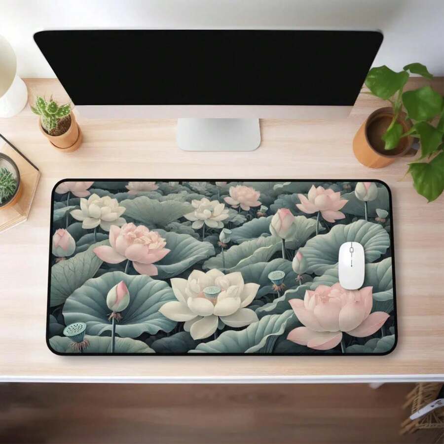 Desk Setup Natural - Alfombrilla de Escritorio Grande con Diseño