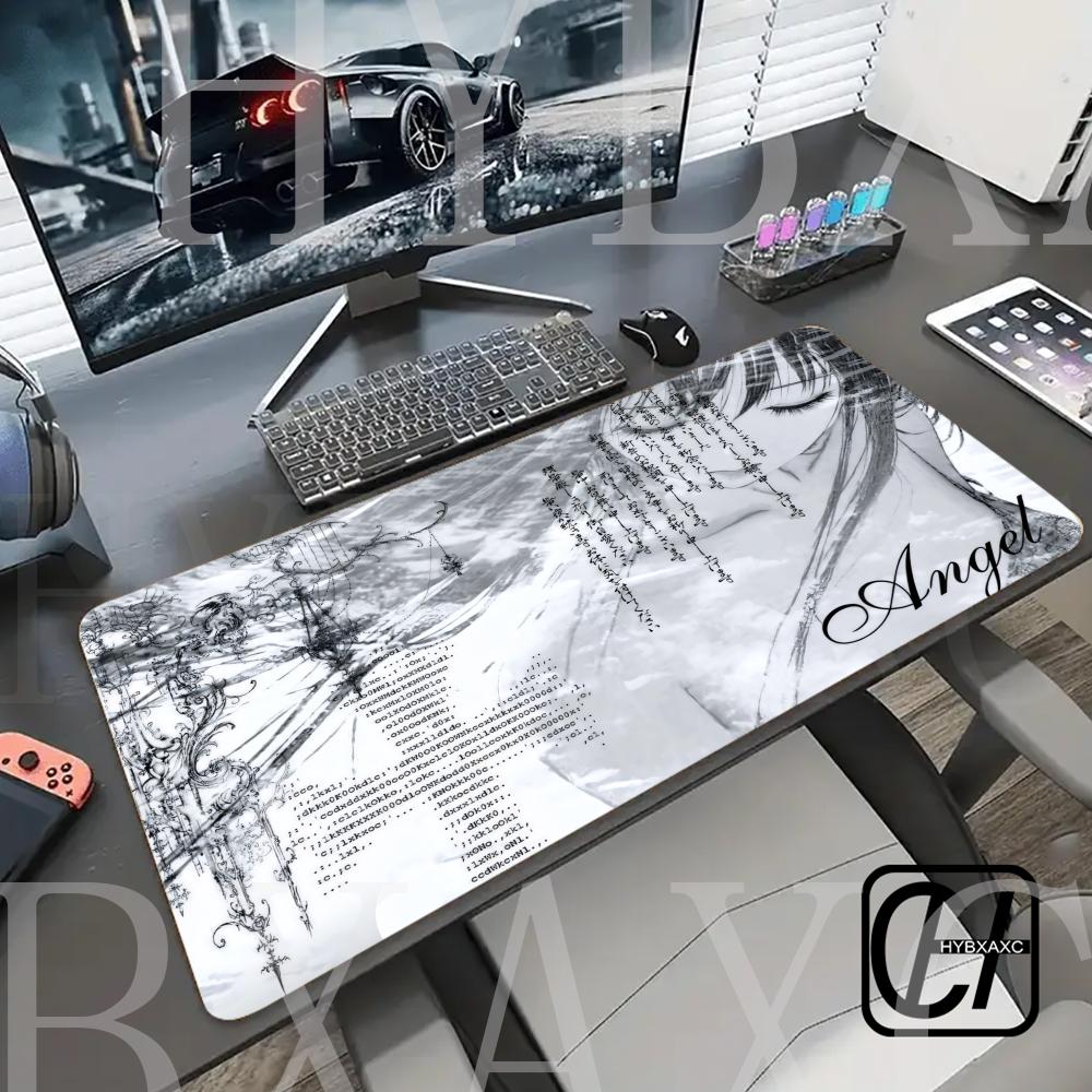 Desk Setup Black - Alfombrilla de ratón con estética de