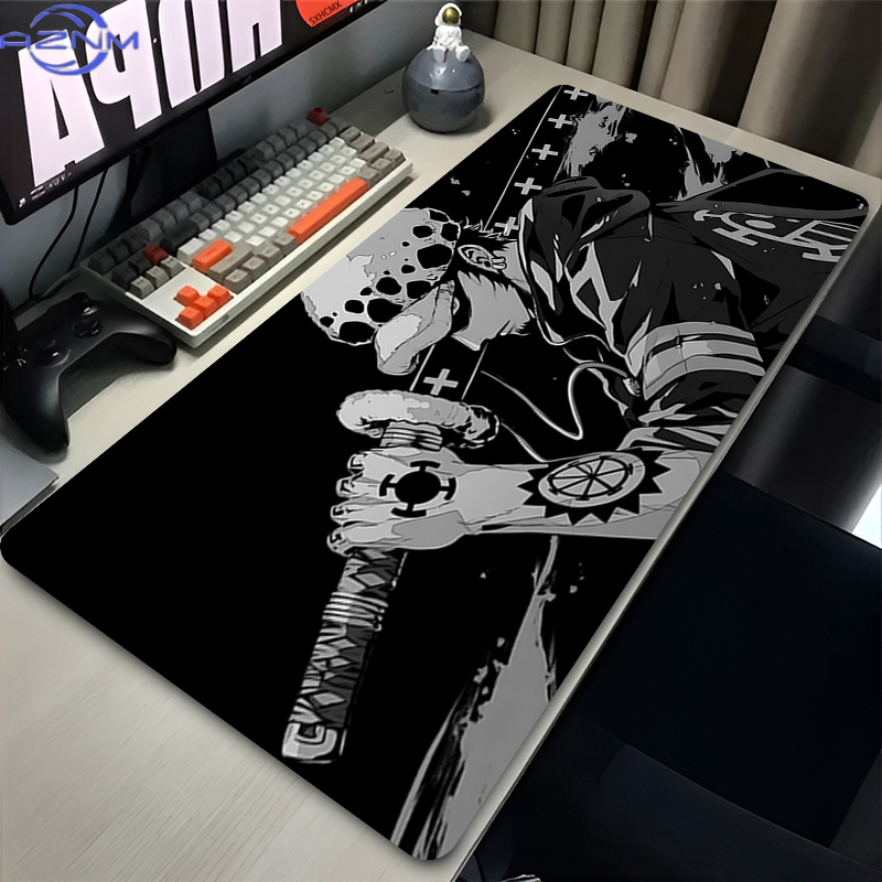 Desk Setup Black - Alfombrilla de ratón Trafalgar Law, alfombrilla