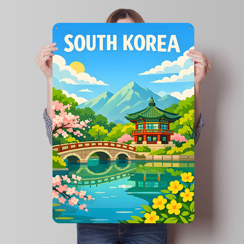 Póster de viaje de Corea del S - Desk Setup Poster reseña y precio