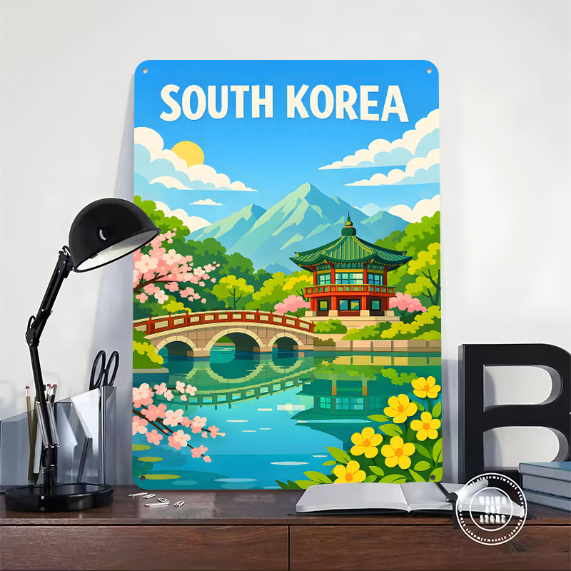 Póster de viaje de Corea del S - Desk Setup Poster reseña y precio