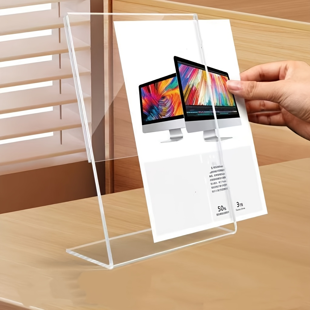 Porta Menús Transparente de 4  - Desk Setup Poster reseña y precio
