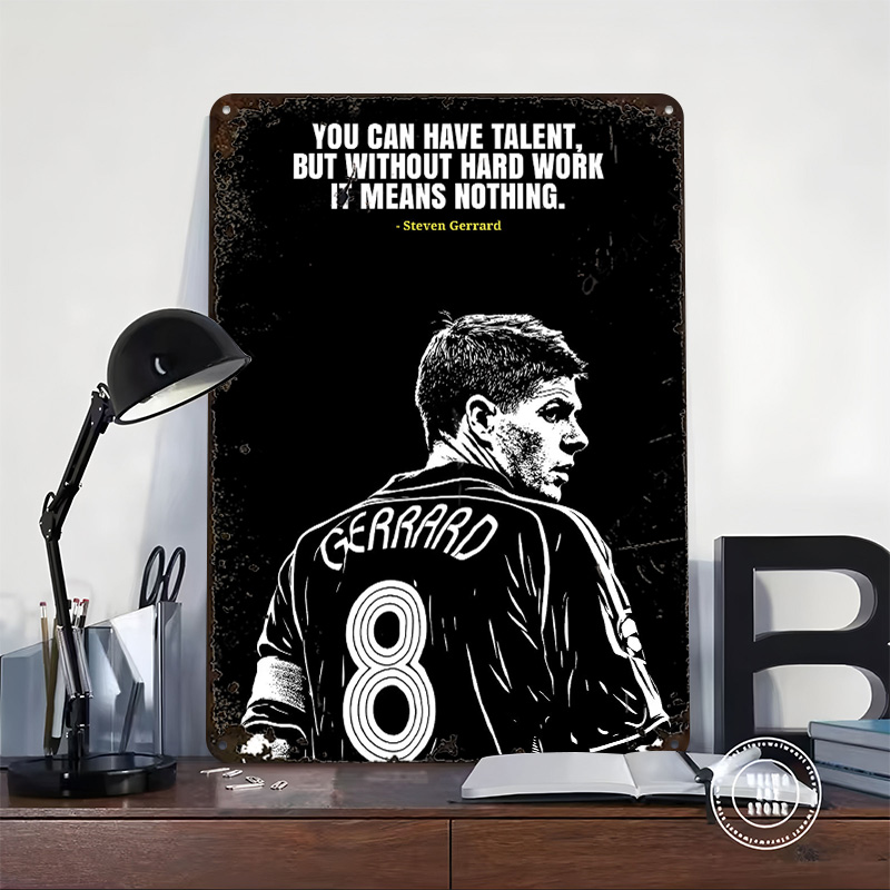 Póster metálico con cita de St - Desk Setup Poster reseña y precio