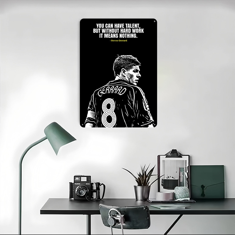 Póster metálico con cita de St - Desk Setup Poster reseña y precio