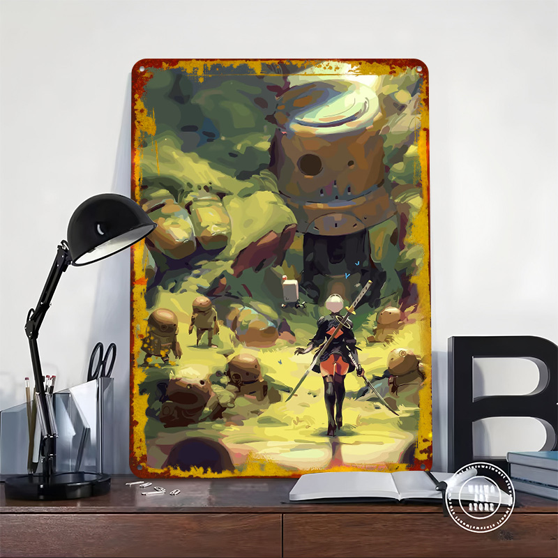 Nier Automata: 2B en el Bosque - Desk Setup Poster reseña y precio