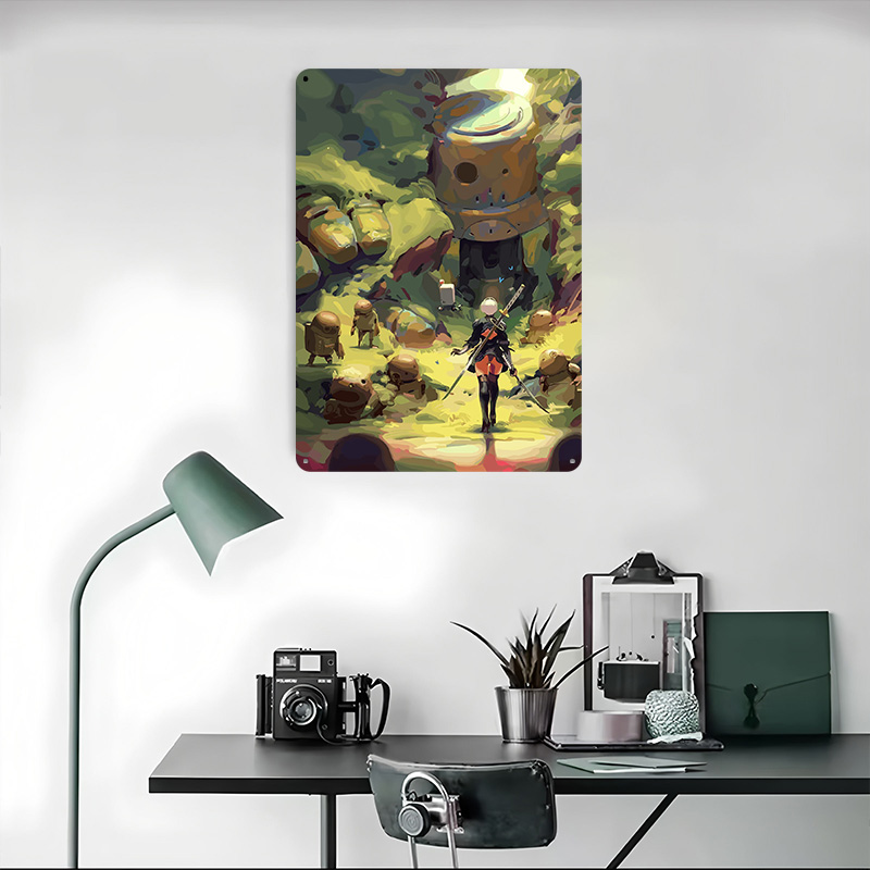 Nier Automata: 2B en el Bosque - Desk Setup Poster reseña y precio