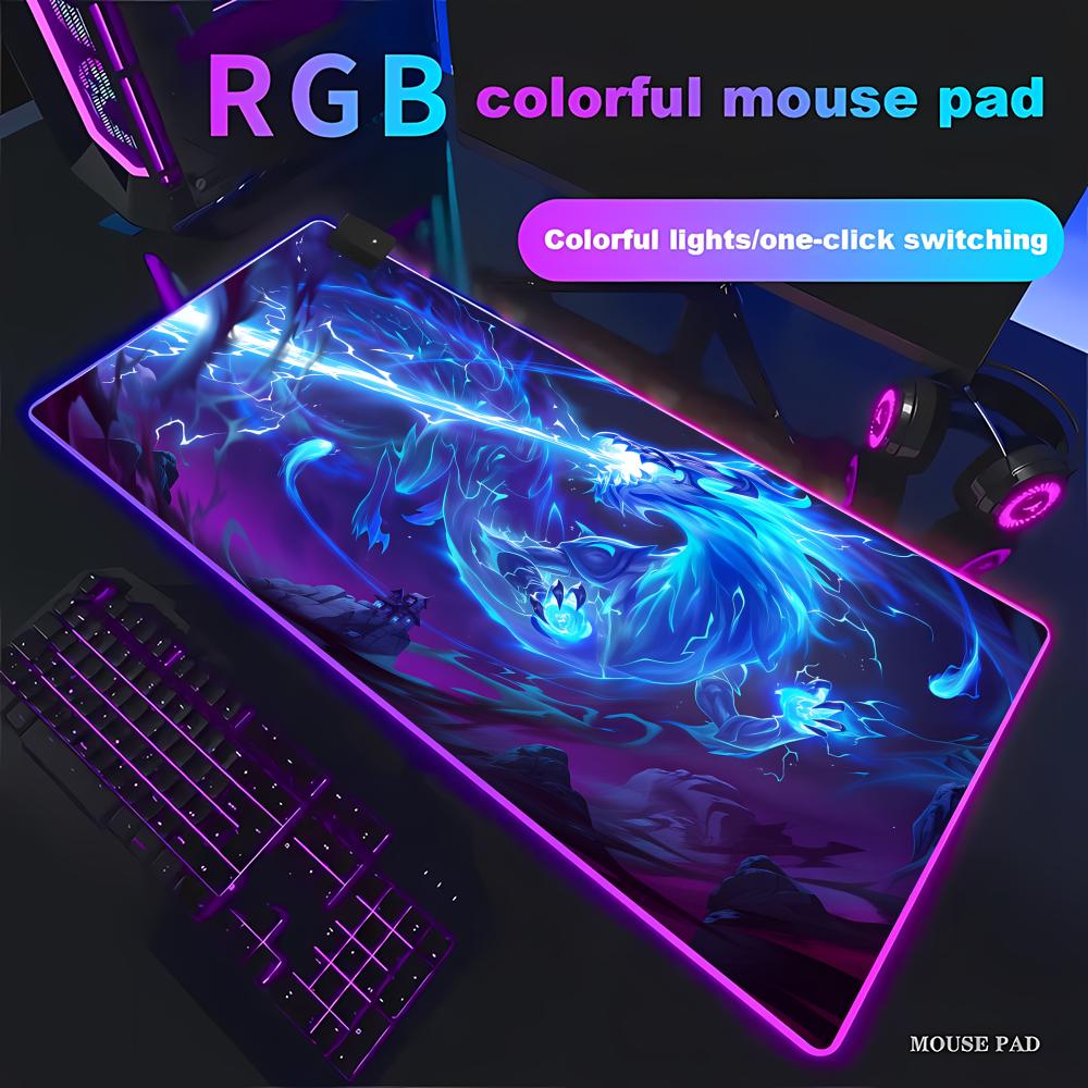 Alfombrilla de ratón RGB LED B - Desk Setup Blue reseña y precio
