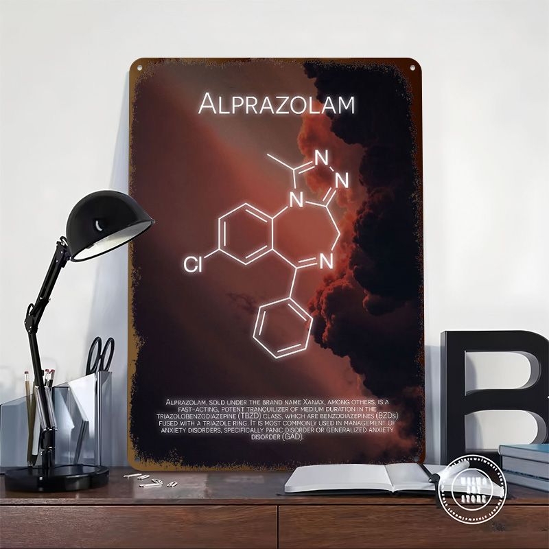 Pósteres de hojalata de molécu - Desk Setup Poster reseña y precio