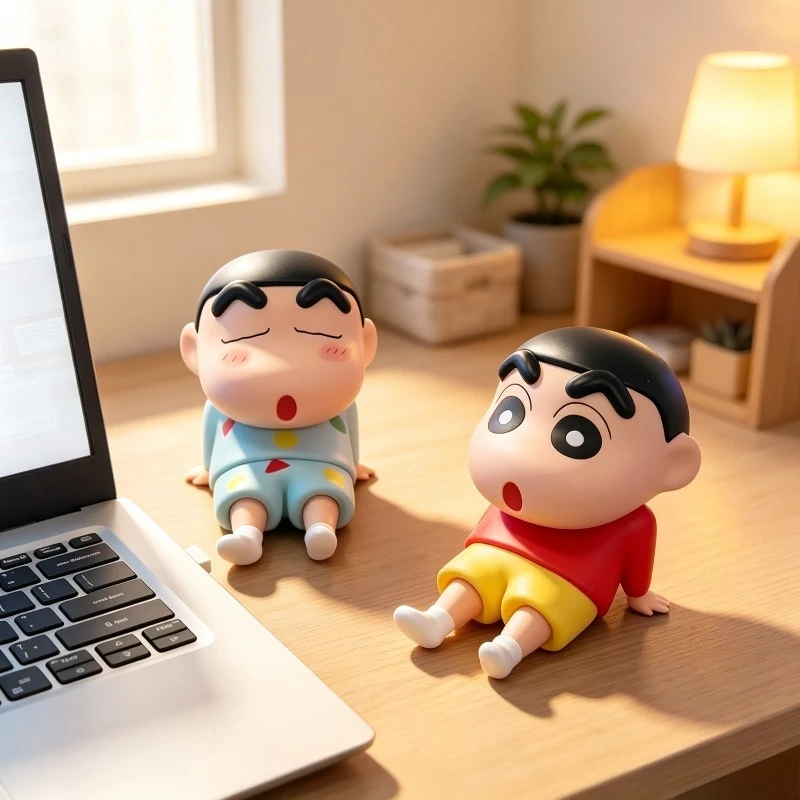 Figura de anime de Crayon Shin - Desk Setup Kawaii reseña y precio