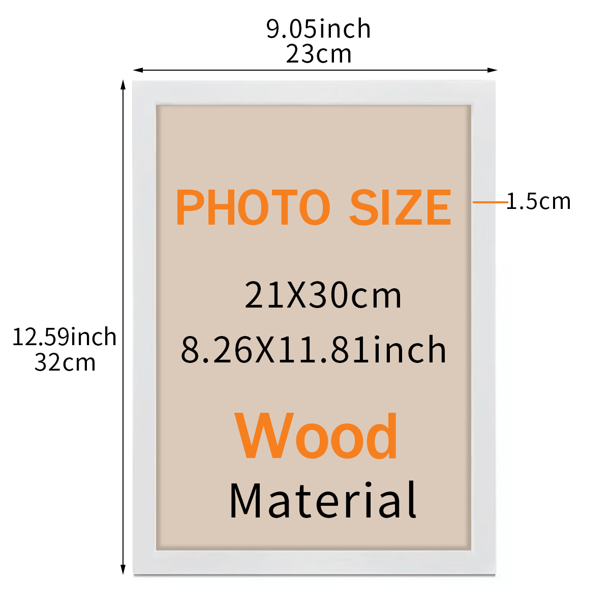 Marco de fotos de madera A4, i - Desk Setup Poster reseña y precio