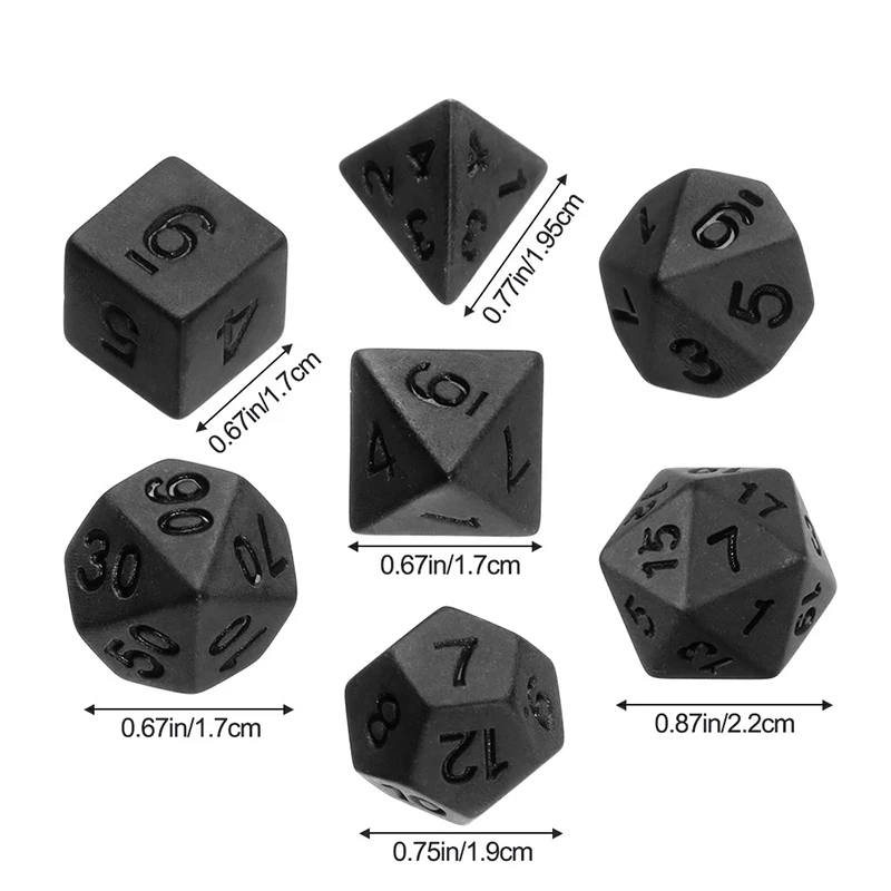 7 unids/lote juego de dados ne - Desk Setup Black reseña y precio