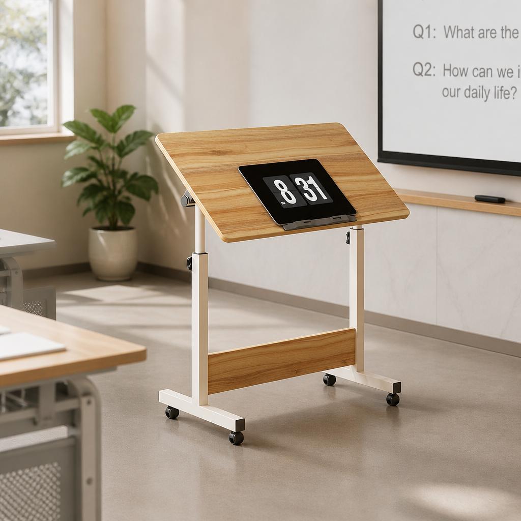Escritorio de pie con altura a - Desk Setup Oak reseña y precio