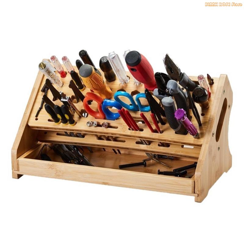 Estante almacenamiento madera  - Desk Setup Natural reseña y precio